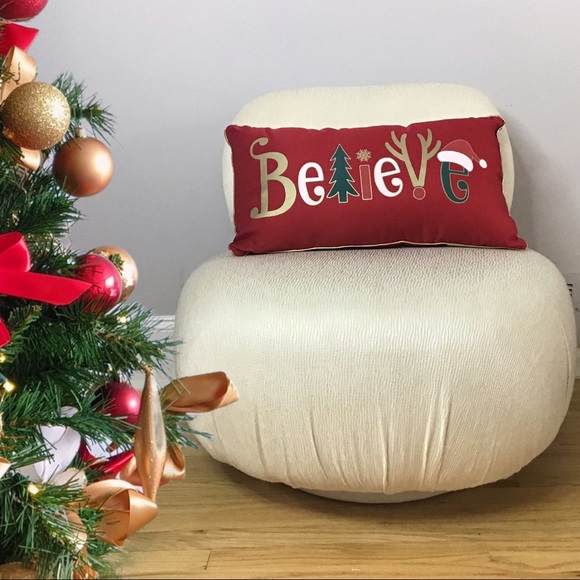 Stratford Home Other - “Believe” Christmas Pillow